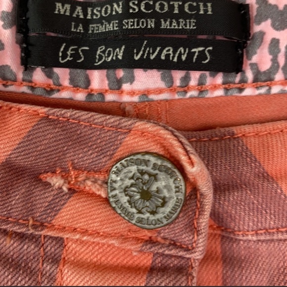 Scotch & Soda Conductor Stripe Distressed Denim Shorts Size 27 - Picture 9 of 10